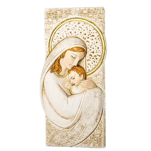 Small painting Virgin Mary with child rectangular shaped 5x10cm 1