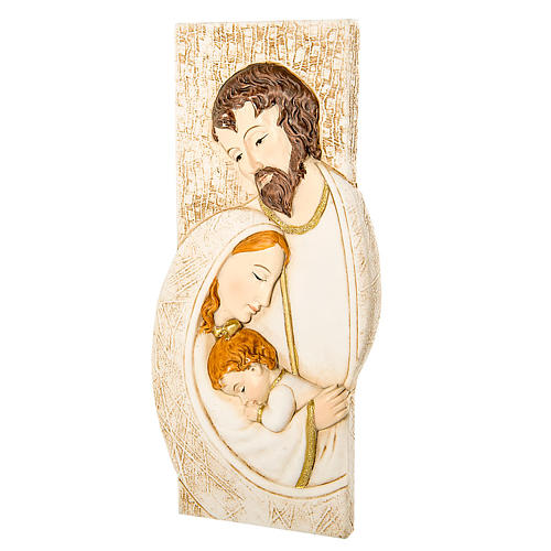 Holy Family rectangular painting, 3.5x7.5" 1