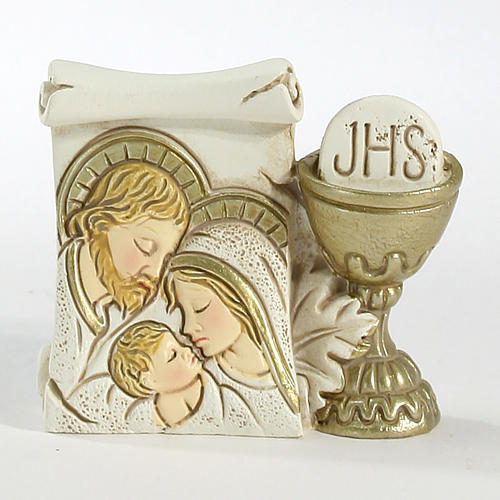 Parchment Chalice Holy Family 6x5,5cm 1