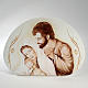 Painting Holy Family semioval shaped 8x12cm s1