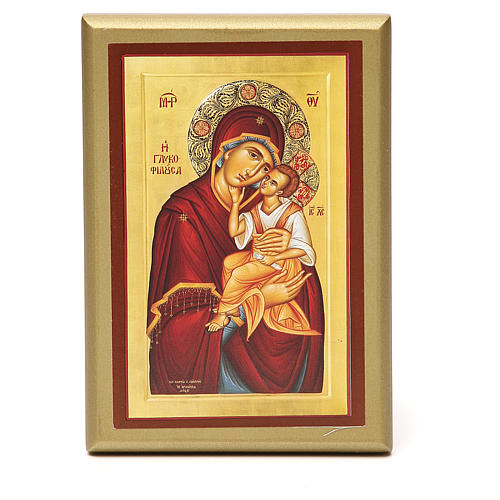 STOCK Small painting Virgin Mary with Child 15x10cm 1
