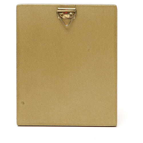 STOCK Quadretto Madonna manto rosso bordo oro 10x6,5 cm 2