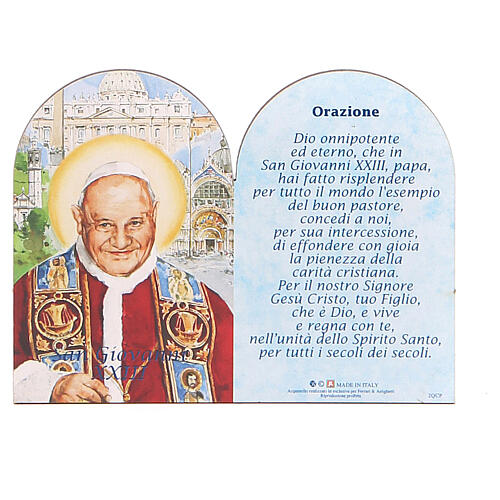 Bildchen aus Holz Johannes XXIII, 8,9x11,5 cm 1
