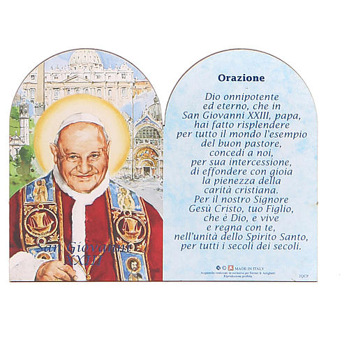 STOCK Little painting Pope John XXIII 8,9x11,5cm with support 1