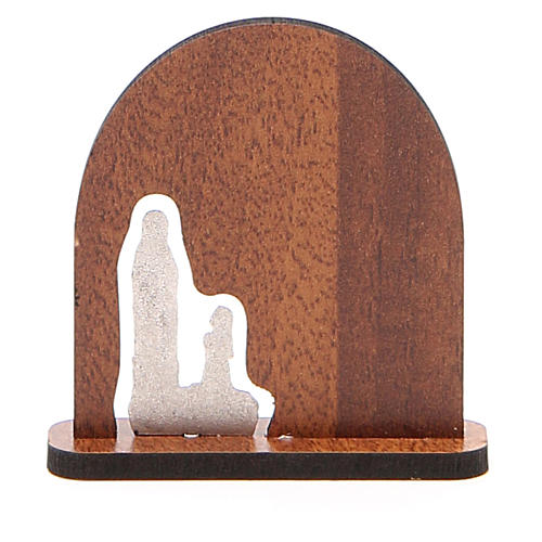 STOCK Obrazek drewniany 7cm Matka Boska z Lourdes 2