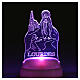 Lampe aus Plexiglas Unsere Liebe Frau von Lourdes mit bunten Lichtern s5