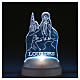 STOCK Basetta plexiglass immagine Apparizione Lourdes con luce s2