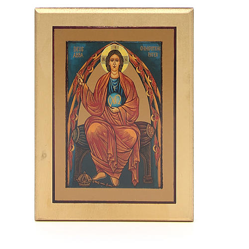 STOCK Jesus Christ painting with golden sides 17x14 cm 1