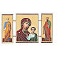 Triptychon aus Holz Gottesmutter von Kasan russisch, 9,5x5,5 cm s4