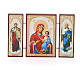 Triptychon aus Holz russische Iverskaya-Ikone Gottesmutter von der Pforte, 13x8 cm s1