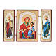 Triptychon aus Holz russische Iverskaya-Ikone Gottesmutter von der Pforte, 13x8 cm s4