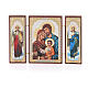 Triptychon aus Holz Heilige Familie, 13x8 cm s1