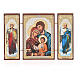 Triptychon aus Holz Heilige Familie, 13x8 cm s4