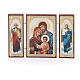 Triptych Russia Holy Family application 13x8cm s1