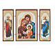 Triptych Russia Holy Family application 13x8cm s4