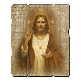 Bild aus Holz Heiligstes Herz Jesu