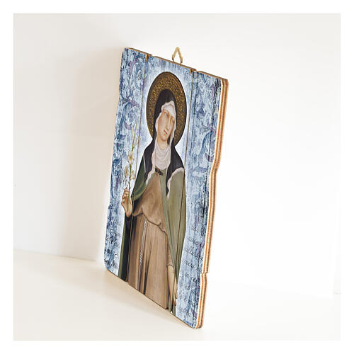 Bild aus Holz Klara von Assisi 2