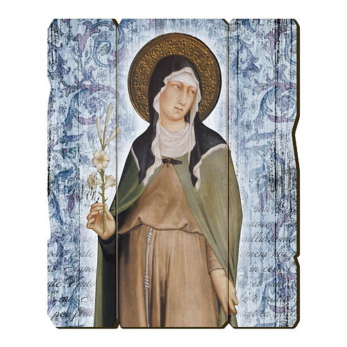 Saint Clare of Cimabue painting in moulded wood 1