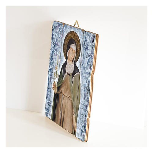 Saint Clare of Cimabue painting in moulded wood 2