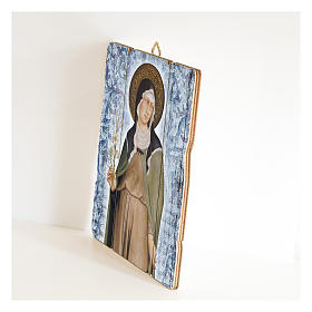 Saint Clare of Cimabue painting in moulded wood