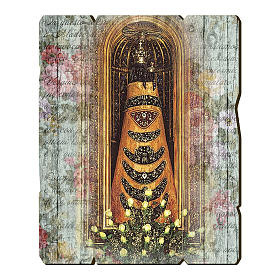 Obraz z drewna Madonna z Loreto profilowany brzeg