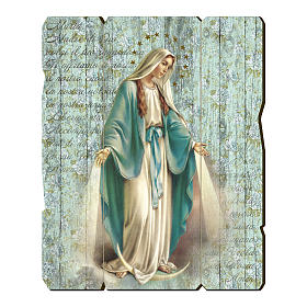 Our Lady of Miracles painting in moulded wood with hook on the back