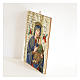 Quadro legno sagomato gancio retro Madonna Perpetuo Soccorso s2