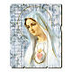 Our Lady of Fatima painting in moulded wood with hook on the back s1