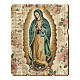 Quadro legno sagomato gancio retro Madonna di Guadalupe s1