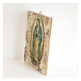Obraz Matka Boża z Guadalupe retro drewno profilowany brzeg haczyk