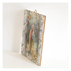 Madonna del Bosco painting in moulded wood with hook on the back