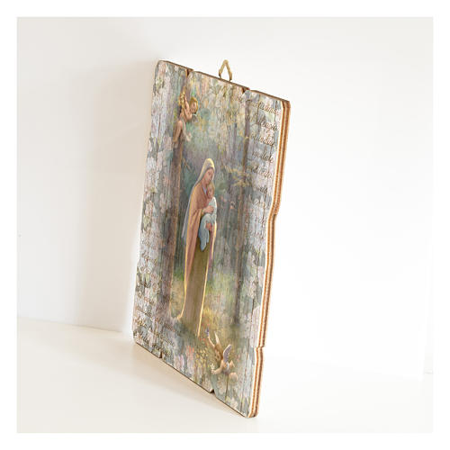 Madonna del Bosco painting in moulded wood with hook on the back 2