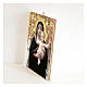 Quadro legno sagomato gancio retro Vergine del Giglio s2