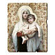 Our Lady with Baby Jesus of Bouguereau painting in moulded wood with hook on the back s1