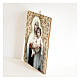 Our Lady with Baby Jesus of Bouguereau painting in moulded wood with hook on the back s2