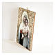 Quadro legno sagomato gancio retro Madonna Bambino di Bouguereau s2