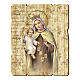Our Lady of Mount Carmel painting in moulded wood with hook on the back s1