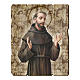 Saint Francis of Assisi painting in moulded wood with hook on the back s1