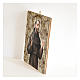 Saint Francis of Assisi painting in moulded wood with hook on the back s2