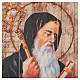 Obraz Święty Benedykt retro drewno profilowany brzeg haczyk s2