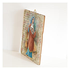 Obraz Święta Agata retro drewno profilowany brzeg haczyk