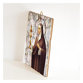 Saint Clare moulded painting with hook on the back