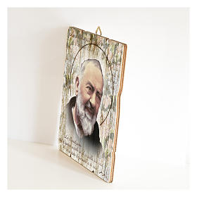 Saint Pio moulded painting with hook on the back