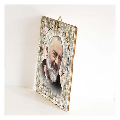 Saint Pio moulded painting with hook on the back 2