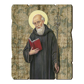 Saint Benedict moulded painting with hook on the back