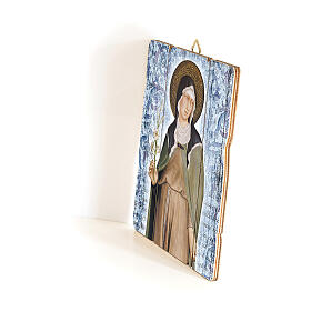 Bild aus Holz Klara von Assisi, 35x30 cm