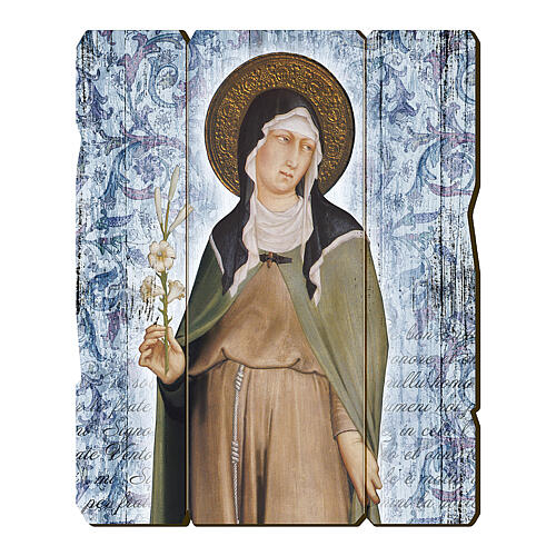 Bild aus Holz Klara von Assisi, 35x30 cm 1