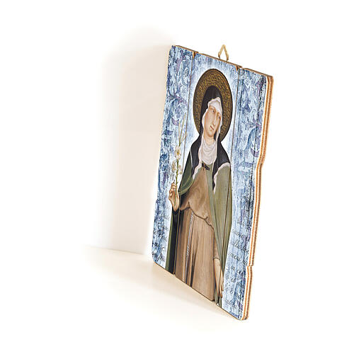Bild aus Holz Klara von Assisi, 35x30 cm 2