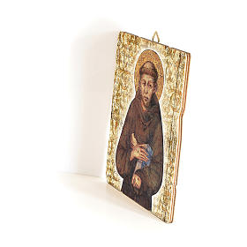 Obraz z drewna Święty Franciszek z Asyżu 35x30