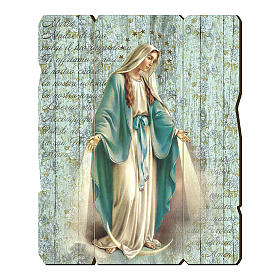 Bild aus Holz Jungfrau Maria 35x30 cm